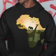 Africa Regalo Per Bambini Africano Mappa Nero Safari Animale Felpa con cappuccio Regalos divertidos