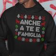 Anche A Te E Famiglia Auguri Natale Christmas Spiritosa Xmas Felpa con cappuccio Regalos divertidos