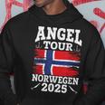 Angel Tour Norway 2025 Fishing Team Norway Flag Angler Kapuzenpullover Lustige Geschenke