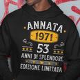 Annata 53 Compleanno 1971 53 Anni Compleanno Uomo Donna 1971 Felpa con cappuccio Regalos divertidos