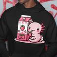 Axolotl Strawberry Milk Retro Kawaii Japan Axolotl Kapuzenpullover Lustige Geschenke