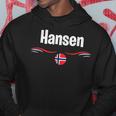 Bandiera NorvegeseNome Norvegese Hansen Felpa con cappuccio Regalos divertidos