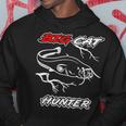 Big Cat Hunter Catfish Fishing Silure Silure Catfish Poisson Felpa con cappuccio Regalos divertidos