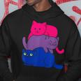 Bisessuale Lgbtq Pride Cat Bandiera Bisessuale Gatti Stack Felpa con cappuccio Regalos divertidos