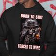 Born To Shit Forced To Wipe Cringe Skeleton Felpa con cappuccio Regalos divertidos