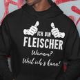 Butcher Ich Bin Fleischer Weil Ich Kann Kapuzenpullover Lustige Geschenke