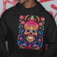 Calavera Fantasía Flores Arte Motivo Gráfico Calavera Sudadera Regalos divertidos