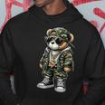 Camo Hip Hop Teddy Bear Camouflage Hoodie Personalized Gifts