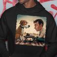 Chess Match Of Wits Mans Dog Kapuzenpullover Lustige Geschenke