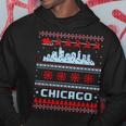 Chicago Flag City Skyline Chicago Fan Ugly Christmas Sweater Hoodie Personalized Gifts