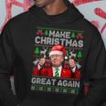 Make Christmas Great Again Trump Xmas Snow Pigiama Ugly Felpa con cappuccio Regalos divertidos