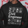 Civil Engineer Product Label Felpa con cappuccio Regalos divertidos