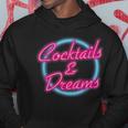 Cocktails And Dreams Targa Al Neon Felpa con cappuccio Regalos divertidos