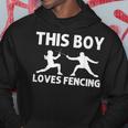 Cool Scherma Regalo Per Ragazzi Bambini Scherma Sport Epee Sabre Felpa con cappuccio Regalos divertidos