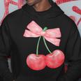 Coquette Cherry And Bow Kawaii Aesthetic Trendy Felpa con cappuccio Regalos divertidos