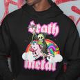 Craft Carino Grim Reaper Kawaii Cavalca Un Unicorno Felpa con cappuccio Regalos divertidos