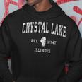 Crystal Lake Illinois Ilintage Atletico Sport Felpa con cappuccio Regalos divertidos