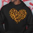 Cuore Leopardato Con Stampa Ghepardo Felpa con cappuccio Regalos divertidos