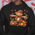 Cute Scarecrow Autumn Pumpkin Happy Thanksgiving Halloween Hoodie Personalized Gifts