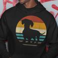 Dachshund Dachshund Dog Silhouette Retro Kapuzenpullover Lustige Geschenke