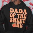 Dada Of The Sweet One Peach 1St Birthday On Peach Hoodie Funny Gifts