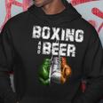 Divertente Bandiera Irlandese Di Boxe E Birra Irlandese Felpa con cappuccio Regalos divertidos