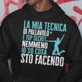 Divertente La Mia Tecnica Di Pallavolo È Top Secret Felpa con cappuccio Regalos divertidos