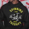 Divertente Maglia Spin Class Spinning Is My Group Therapy Felpa con cappuccio Regalos divertidos