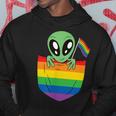 Divertente Pocket Alien Lgbt Bandiera Arcobaleno Gay Pride Felpa con cappuccio Regalos divertidos