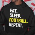 Divertido Eat Sleep Football Repeat Sudadera Regalos divertidos