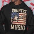 Donna Country Music Retrointage Chitarra Bandiera Americana Con Collo A Felpa con cappuccio Regalos divertidos