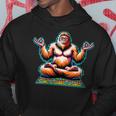 Donna Divertente Bigfoot Fare Yoga Sasquatch Fare Yoga Con Collo A Felpa con cappuccio Regalos divertidos