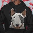 Donna Razza Impronta Digitale Cuccioli Cinofilo Bull Terrier Con Collo A Felpa con cappuccio Regalos divertidos