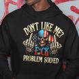 Dont Like Me F Ck Off Problem-Solved Skull Triste Mietitore Felpa con cappuccio Regalos divertidos