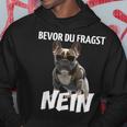 Before Du Fragst Nein Dog Frenchie French Bulldog Kapuzenpullover Lustige Geschenke