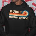 Duran Surname Retrointage 80S 90S Birthday Reunion Felpa con cappuccio Regalos divertidos
