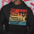 Eat Sleep Foosball Ripetereintage Retro Foosball Felpa con cappuccio Regalos divertidos