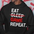 Eat Sleep Game Repeat Board Pcideo Gamer Compleanno Felpa con cappuccio Regalos divertidos