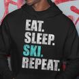 Eat Sleep Ski Repeat Kapuzenpullover Lustige Geschenke