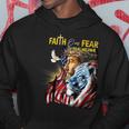Faith Over Fear American Flag Jesus Christ Lion Hoodie Unique Gifts