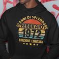 Febbraio 1972 52 Anni Compleanno Uomo Donna 1972 Felpa con cappuccio Regalos divertidos