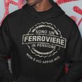 Ferroviere In Pensione Scherzo Ironico Divertente Felpa con cappuccio Regalos divertidos
