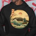 Fuji Kanji Japón Antiguo Barco Y Montaña Japonés Arte Sudadera Regalos divertidos