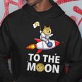 Dogecoin To The Moon Space Suite Doge Coin Felpa con cappuccio Regalos divertidos