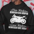 Motorcycle Biker Saying Zwei Räder Bewegen Die Seele Kapuzenpullover Lustige Geschenke