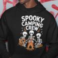 Spooky Camping Crew Halloween Skeleton Camper Campfire Hoodie Personalized Gifts