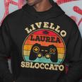 Gadget Laurea Uomo Livello Laurea Sbloccato Festa Di Laurea Felpa con cappuccio Regalos divertidos
