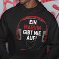 Gaming Headphones Ein Marvin Gibt Nie Auf Personalised Kapuzenpullover Lustige Geschenke