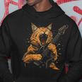 Ginger Cat Suonare Chitarra Rock Music Chitarrista Felpa con cappuccio Regalos divertidos