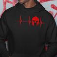 Gladiatore Spartan Heart Beat Pulse Sparta Felpa con cappuccio Regalos divertidos